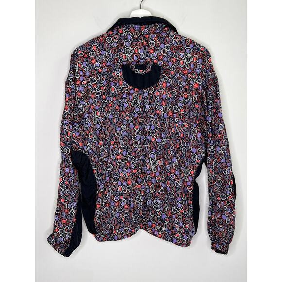 Nike Vintage Y2K Geo Print Zip Up Windbreaker Jacket Black/Purple/Red M (10-12) - Picture 7 of 8